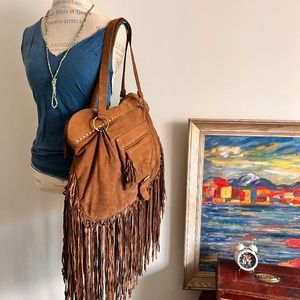 New Large Boho Fringe Handbag- Tasha Polizzi Collection